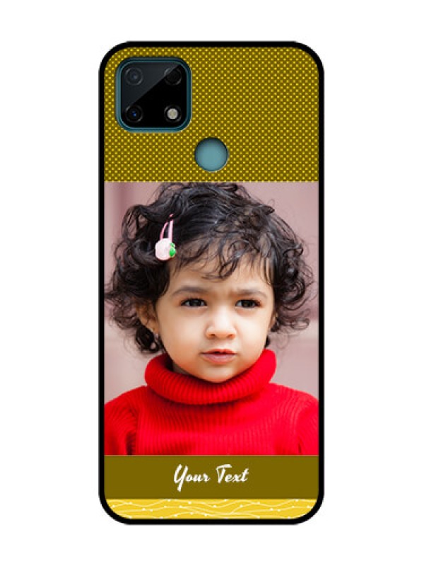 Custom Realme C25 Custom Metal Phone Case - Simple Green Color Design
