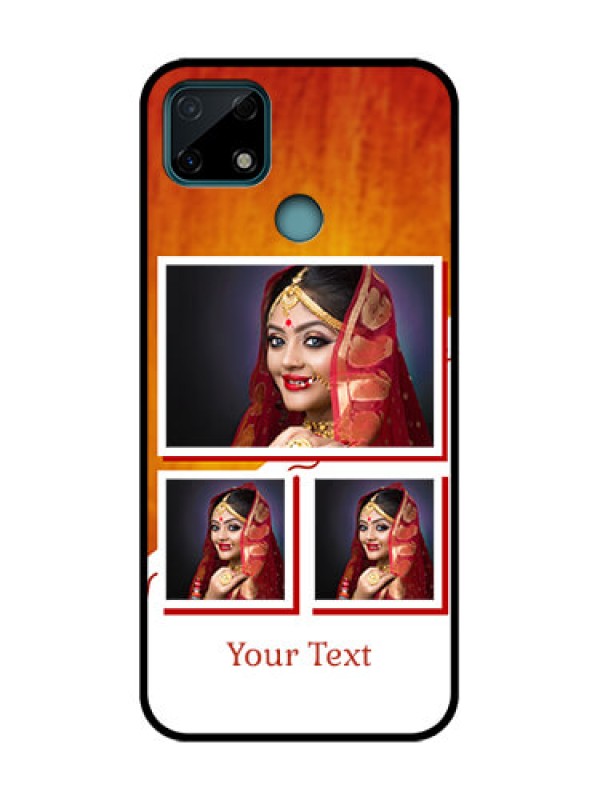 Custom Realme C25 Custom Metal Phone Case - Wedding Memories Design