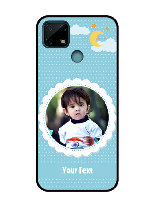 Custom Realme C25 Custom Metal Phone Case - Violet Pattern Design