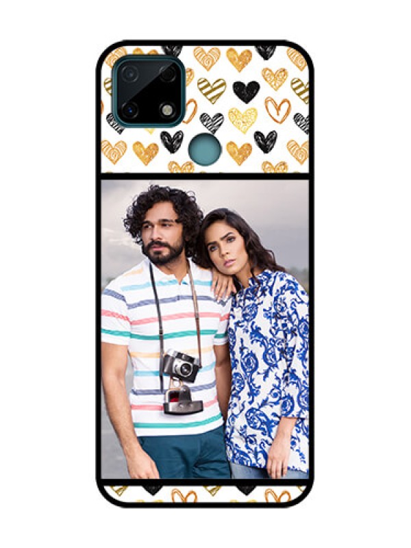 Custom Realme C25 Custom Metal Phone Case - Love Symbol Design