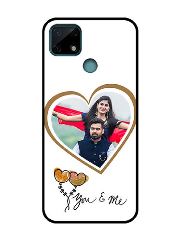 Custom Realme C25 Custom Metal Phone Case - You and Me Design