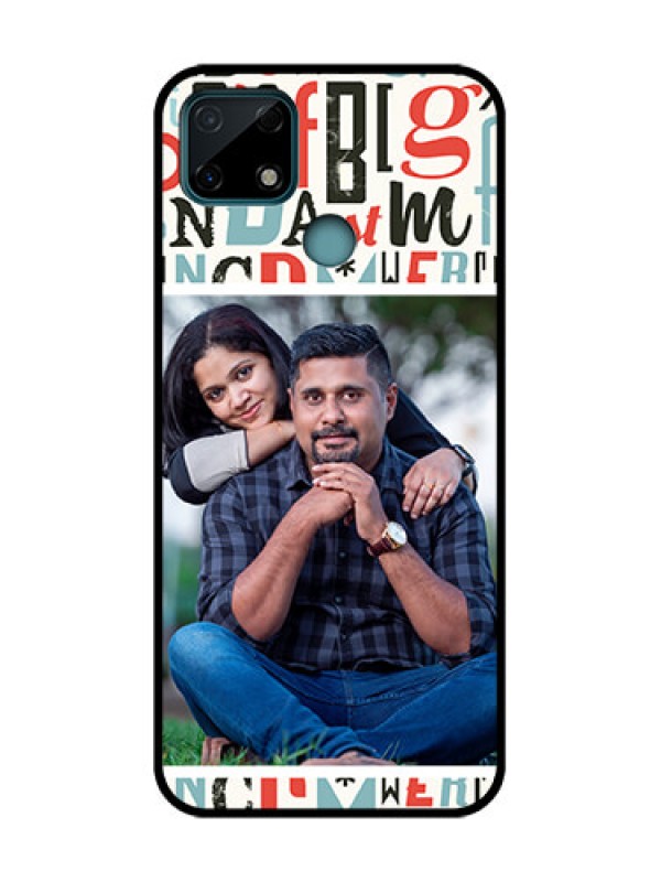 Custom Realme C25 Custom Metal Phone Case - Alphabet Design