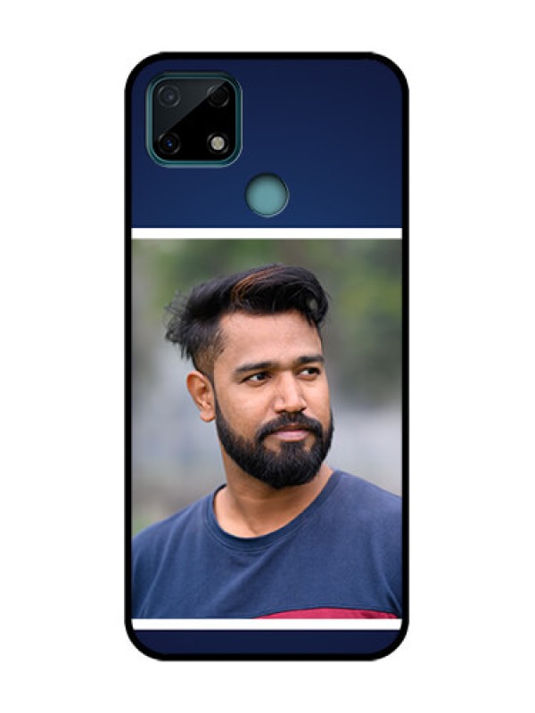 Custom Realme C25 Custom Metal Phone Case - Simple Royal Blue Design