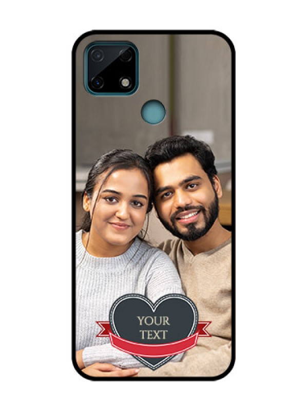 Custom Realme C25 Custom Metal Phone Case - Just Married Couple Design
