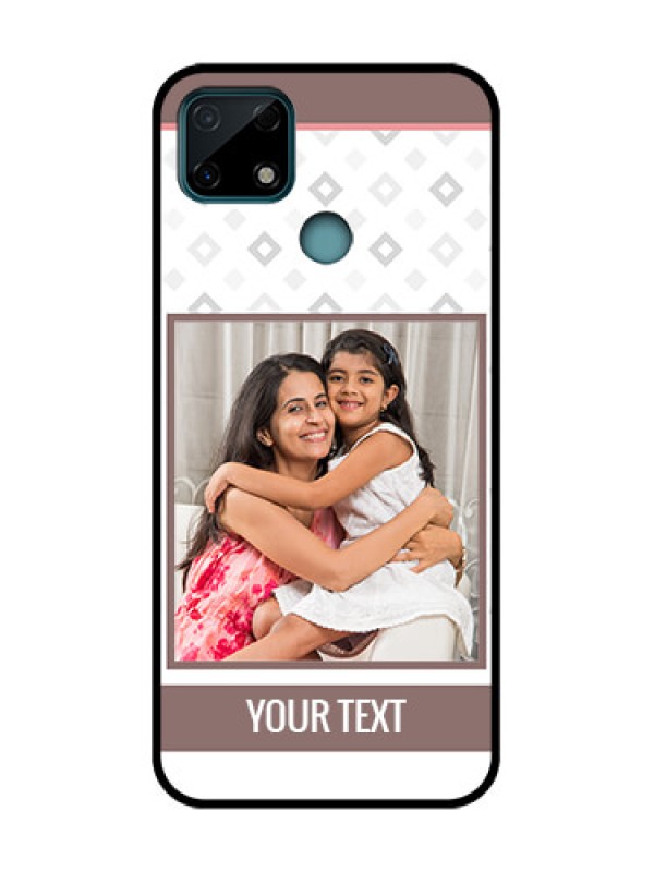 Custom Realme C25 Custom Metal Phone Case - Simple Diamond Design