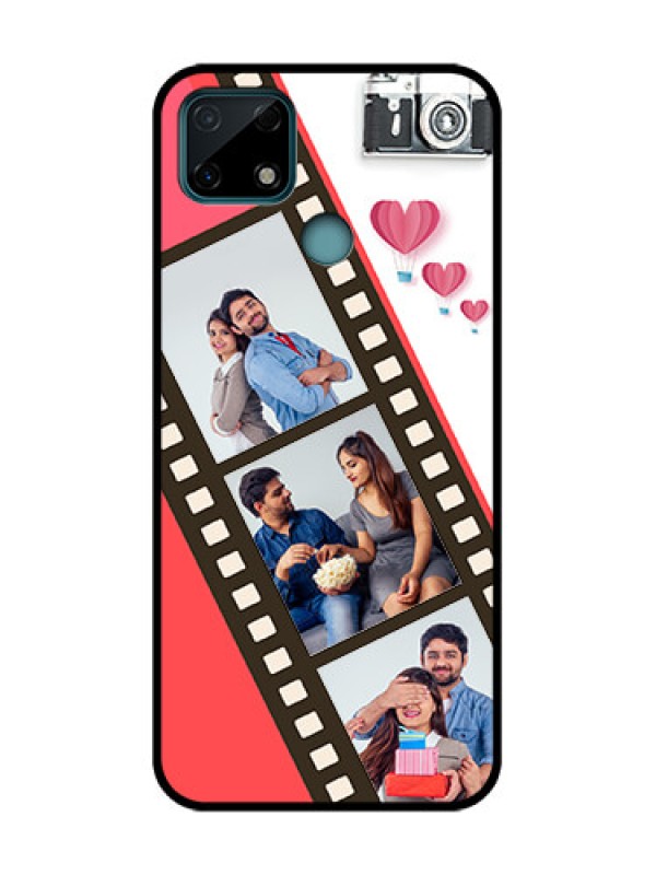 Custom Realme C25 Custom Metal Phone Case - 3 Image Holder With Film Reel