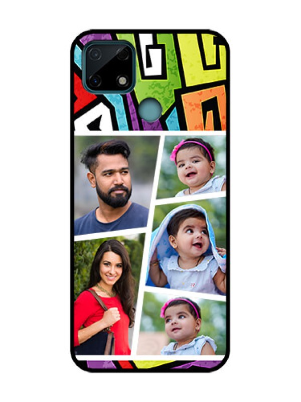 Custom Realme C25 Custom Metal Phone Case - Graffiti Pattern Design