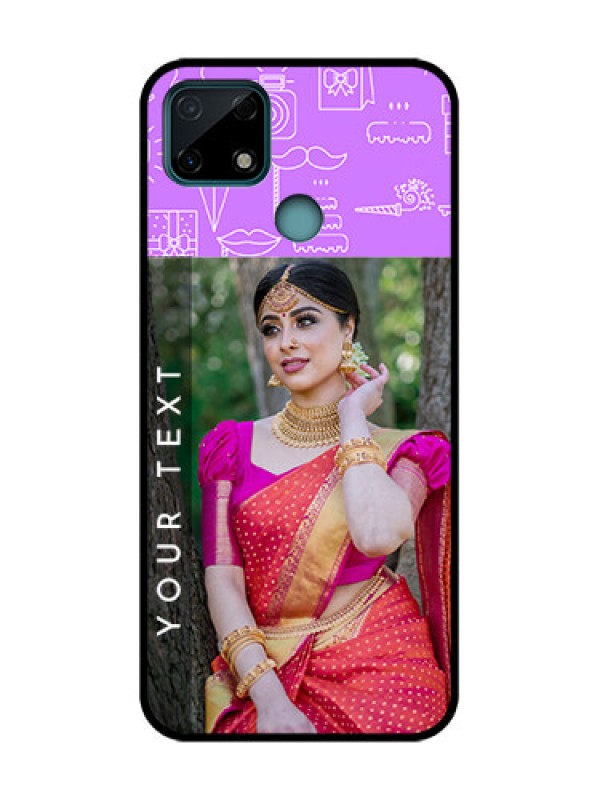 Custom Realme C25 Custom Metal Phone Case - Birthday Icons Design