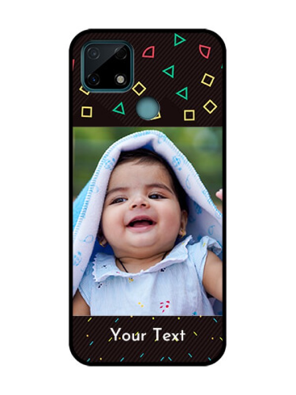Custom Realme C25 Custom Metal Phone Case - With Confetti Birthday Design