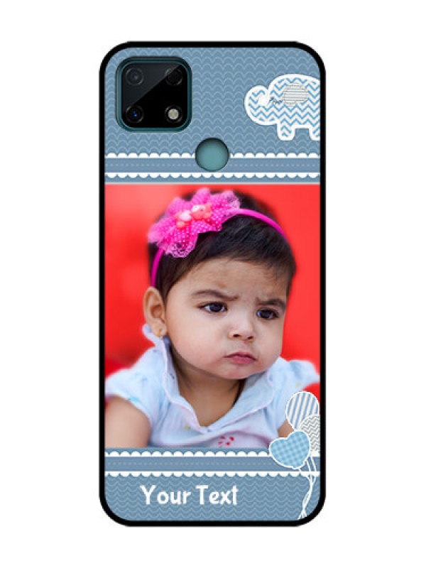 Custom Realme C25 Custom Metal Phone Case - With Kids Pattern Design