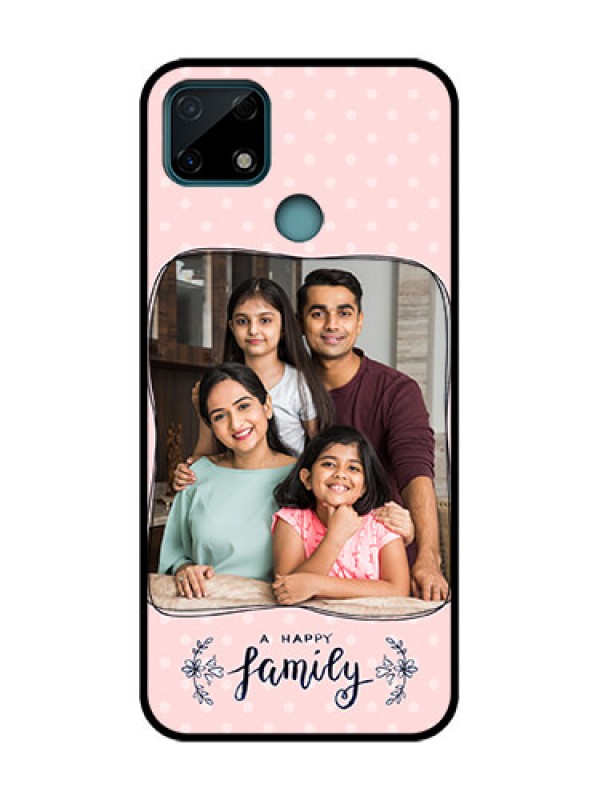 Custom Realme C25 Custom Metal Phone Case - Family With Dots Design