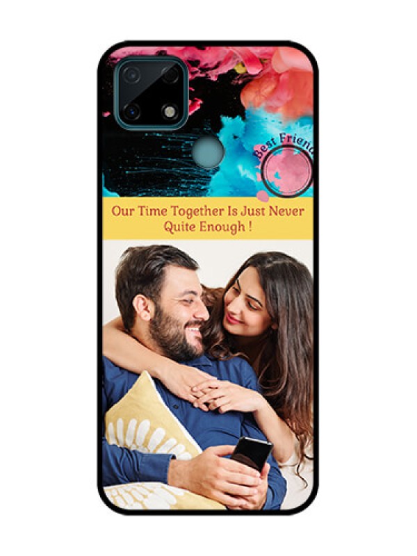 Custom Realme C25 Custom Metal Phone Case - Quote With Acrylic Painting Design