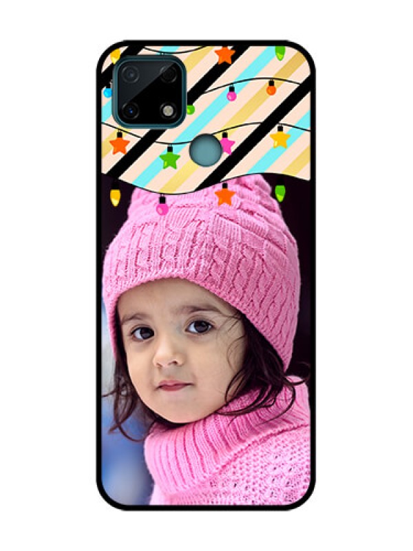 Custom Realme C25 Custom Metal Phone Case - Lights Hanging Design