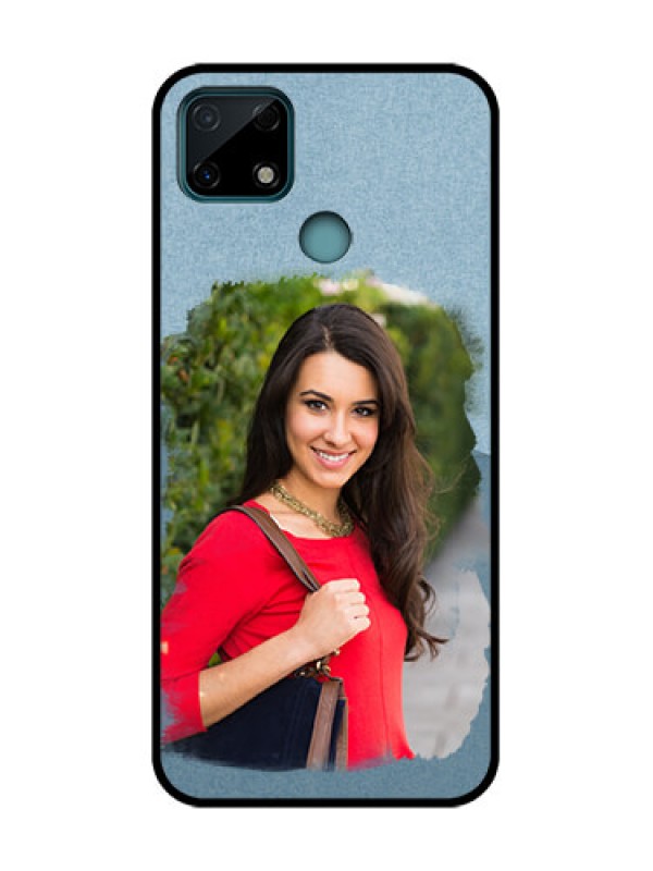 Custom Realme C25 Custom Metal Phone Case - Grunge Line Art Design