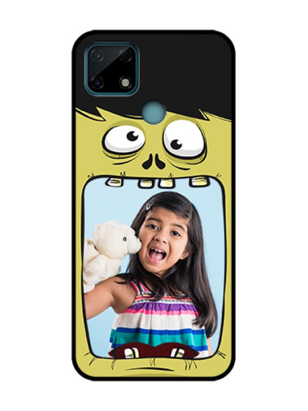 Custom Realme C25 Custom Metal Phone Case - Cartoon Monster Back Case Design
