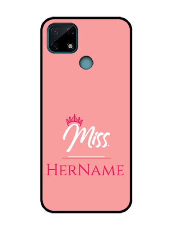 Custom Realme C25 Custom Metal Phone Case - Mrs With Name Design