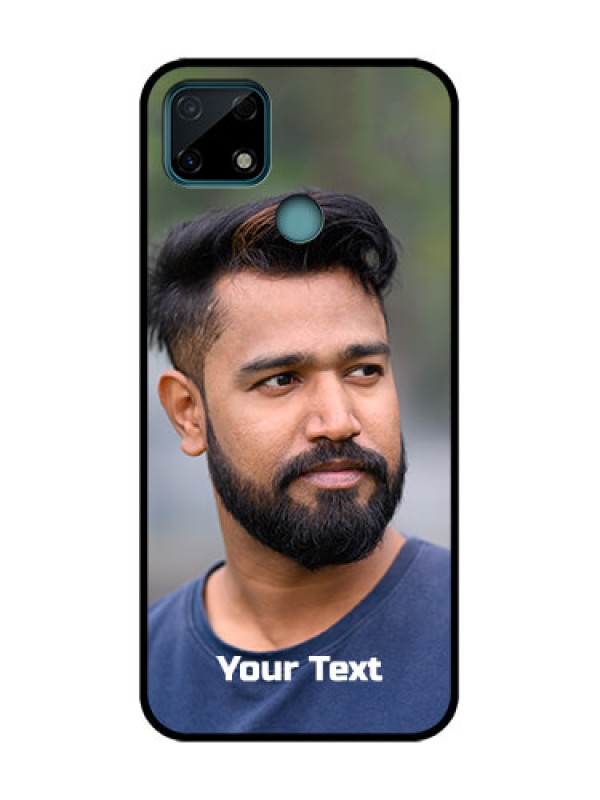 Custom Realme C25 Custom Metal Phone Case - Photo With Text Design