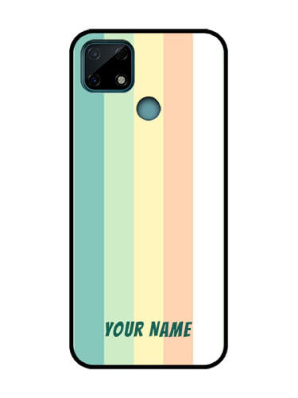 Custom Realme C25 Custom Metal Phone Case - Multi - Colour Stripes Design