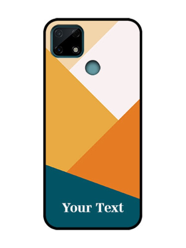 Custom Realme C25 Custom Metal Phone Case - Stacked Multi - Colour Design