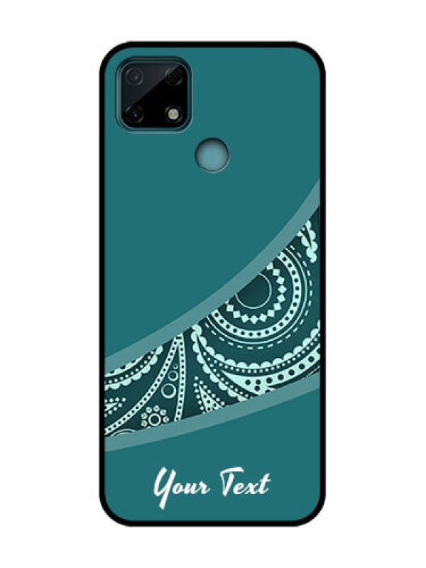 Custom Realme C25 Custom Metal Phone Case - Semi Visible Floral Design