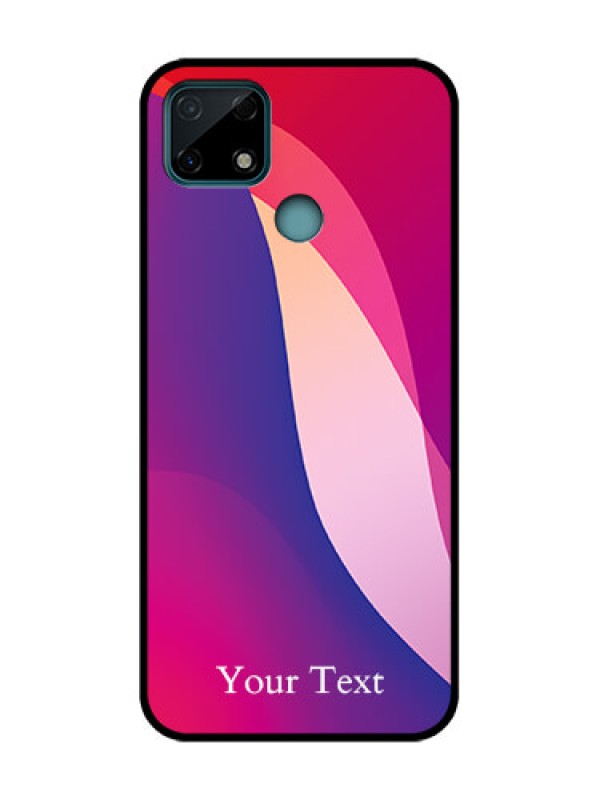 Custom Realme C25 Custom Metal Phone Case - Digital Abstract Overlap Design