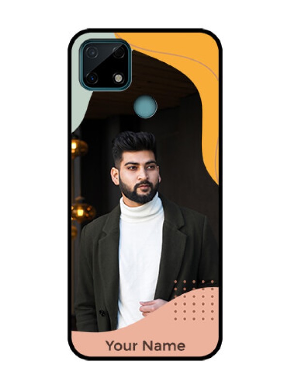 Custom Realme C25 Custom Metal Phone Case - Tri - Coloured Overlay Design