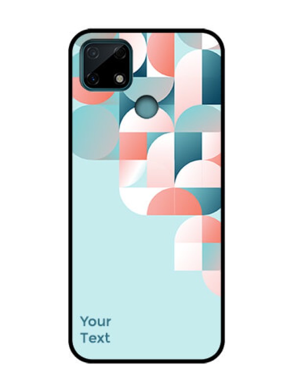 Custom Realme C25 Custom Metal Phone Case - Stylish Semi - Circle Pattern Design