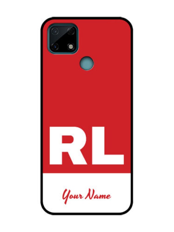 Custom Realme C25 Custom Metal Phone Case - Dual Tone Custom Text Design