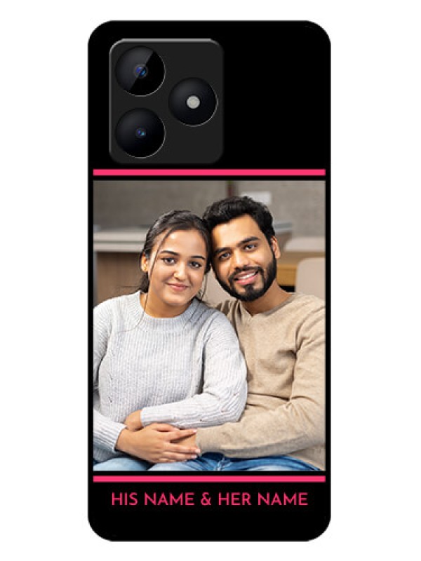 Custom Realme C51 Custom Metal Phone Case - With Add Text Design