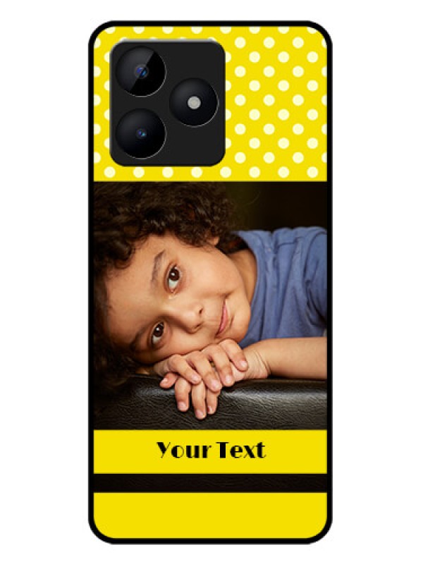 Custom Realme C51 Custom Metal Phone Case - Bright Yellow Case Design