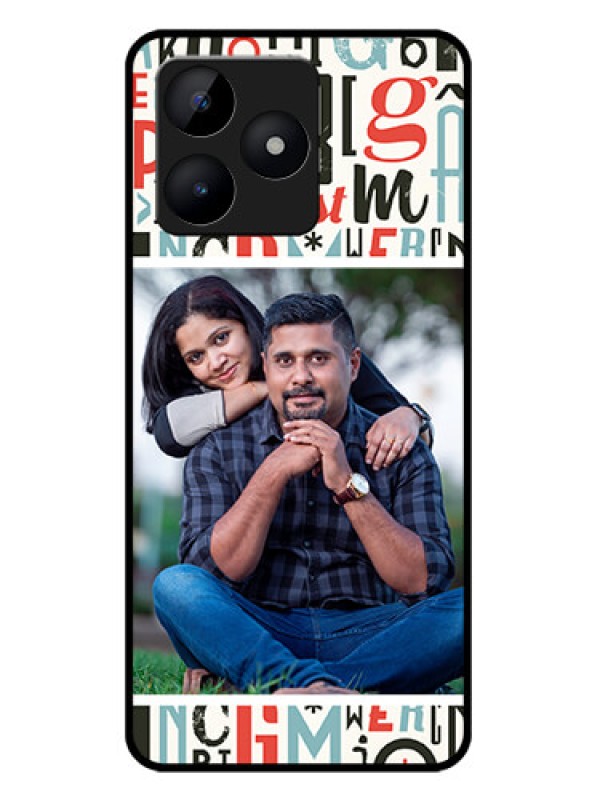 Custom Realme C51 Custom Metal Phone Case - Alphabet Design
