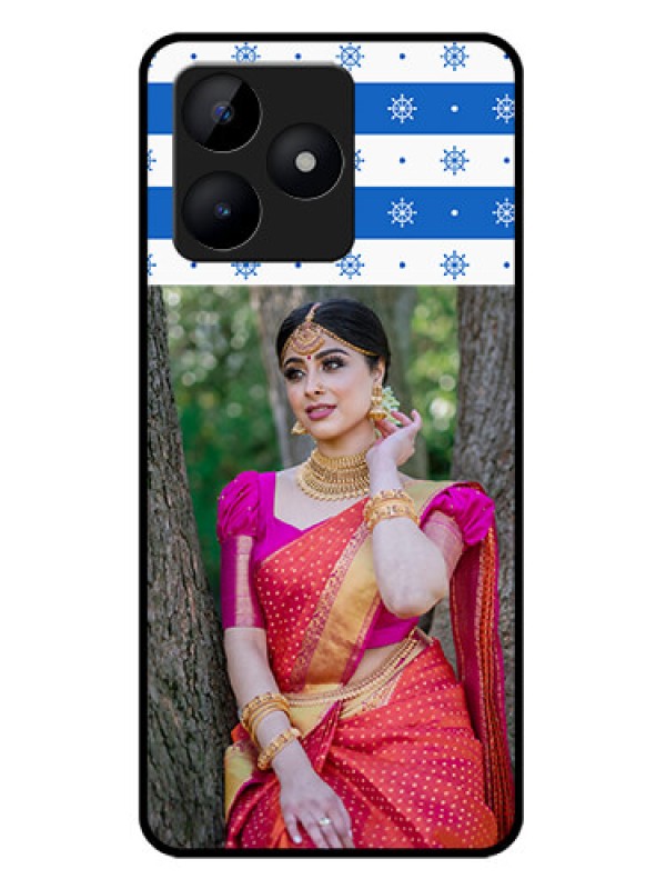 Custom Realme C51 Custom Metal Phone Case - Snow Pattern Design
