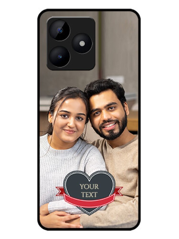 Custom Realme C51 Custom Metal Phone Case - Just Married Couple Design