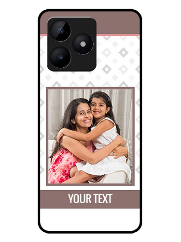 Custom Realme C51 Custom Metal Phone Case - Simple Diamond Design