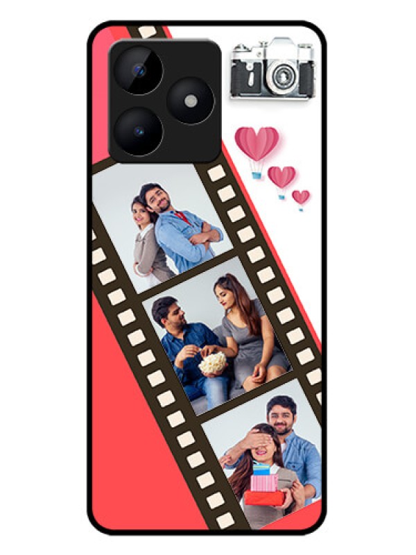 Custom Realme C51 Custom Metal Phone Case - 3 Image Holder With Film Reel
