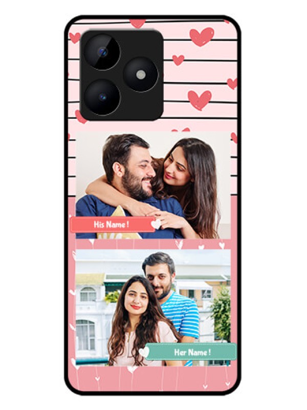 Custom Realme C51 Custom Metal Phone Case - Photo With Heart Design