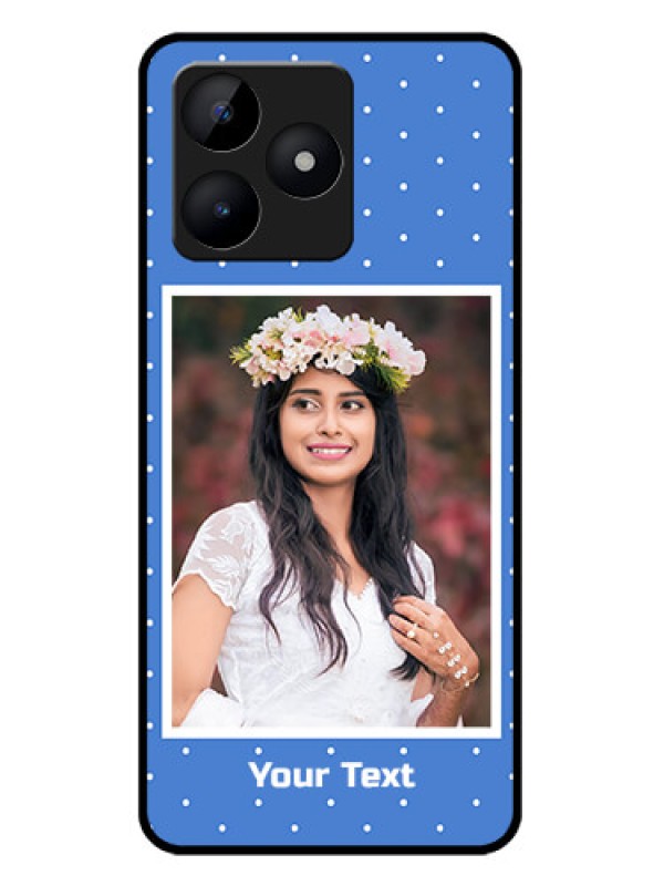 Custom Realme C51 Custom Metal Phone Case - Polka Dots Design