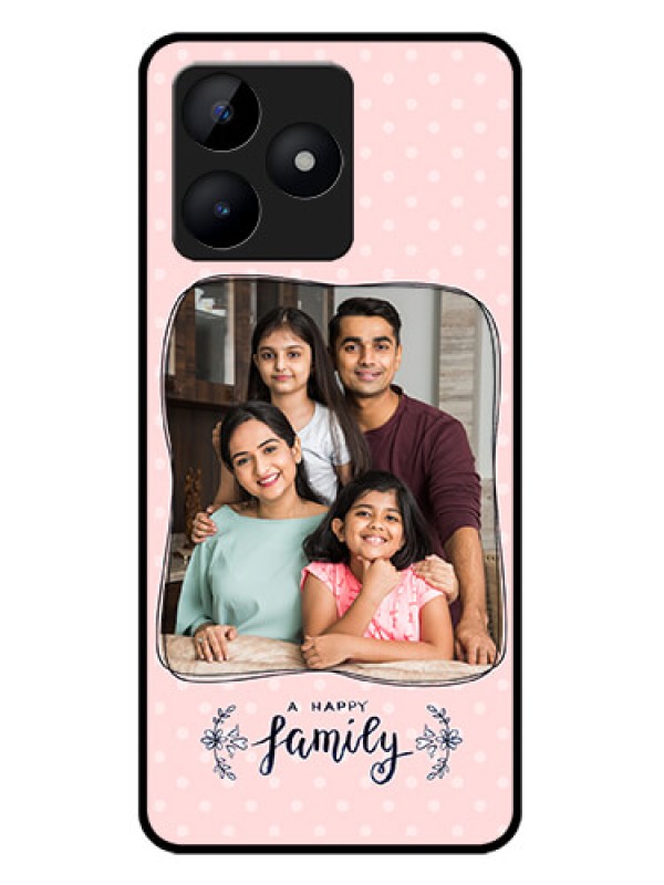 Custom Realme C51 Custom Metal Phone Case - Family With Dots Design