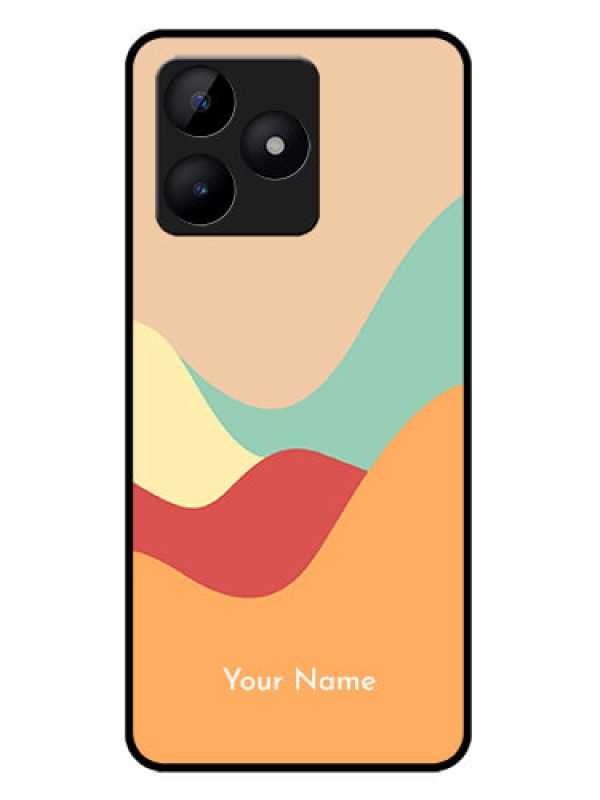 Custom Realme C51 Custom Metal Phone Case - Ocean Waves Multi - Colour Design