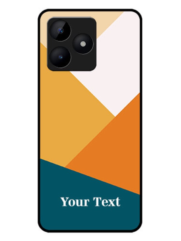 Custom Realme C51 Custom Metal Phone Case - Stacked Multi - Colour Design