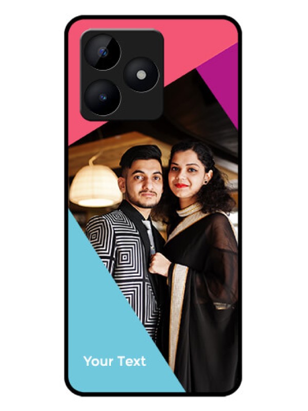 Custom Realme C51 Custom Metal Phone Case - Stacked Triple Colour Design