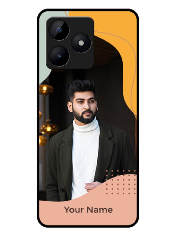 Custom Realme C51 Custom Metal Phone Case - Tri - Coloured Overlay Design