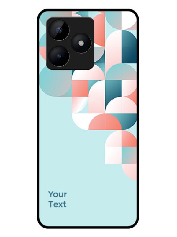 Custom Realme C51 Custom Metal Phone Case - Stylish Semi - Circle Pattern Design