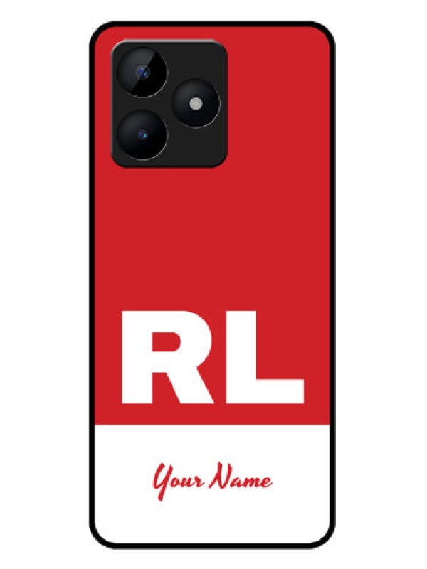 Custom Realme C51 Custom Metal Phone Case - Dual Tone Custom Text Design
