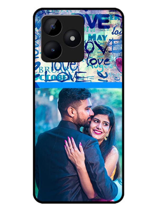 Custom Realme C53 Custom Metal Phone CaseColorful Love Design