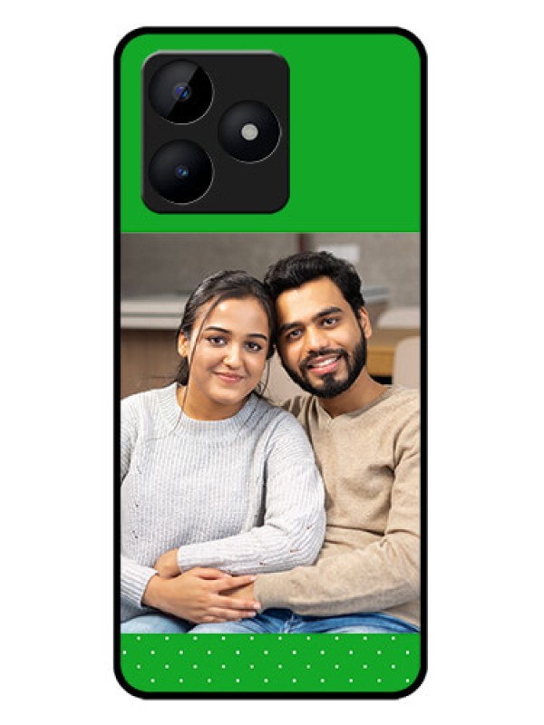 Custom Realme C53 Custom Metal Phone CaseGreen Pattern Design