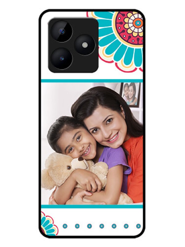 Custom Realme C53 Custom Metal Phone CaseFlower Design