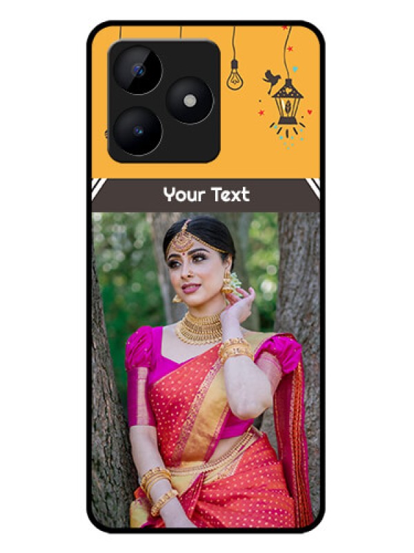 Custom Realme C53 Custom Metal Phone CaseWith Family Picture And Icons