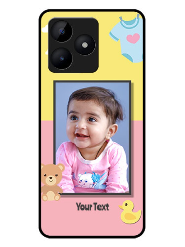 Custom Realme C53 Custom Metal Phone CaseKids 2 Color Design