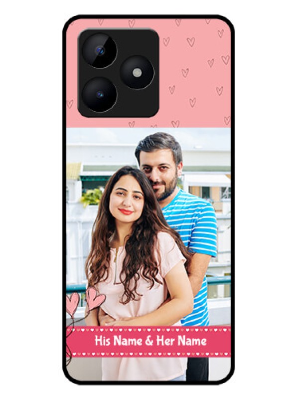 Custom Realme C53 Custom Metal Phone CaseLove Design Peach Color